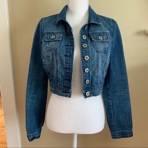 HIGHWAY Jeans Cropped Medium Wash Jean Jacket, Size Medium